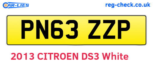 PN63ZZP are the vehicle registration plates.