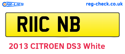 R11CNB are the vehicle registration plates.