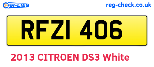 RFZ1406 are the vehicle registration plates.
