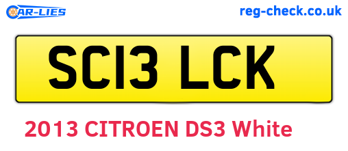 SC13LCK are the vehicle registration plates.