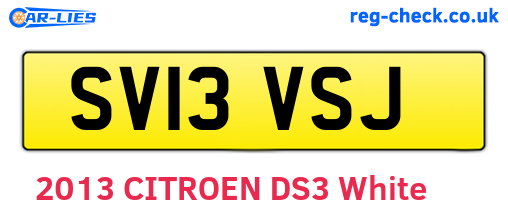 SV13VSJ are the vehicle registration plates.