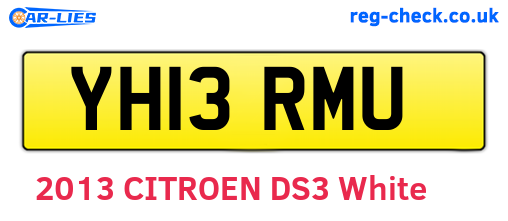 YH13RMU are the vehicle registration plates.