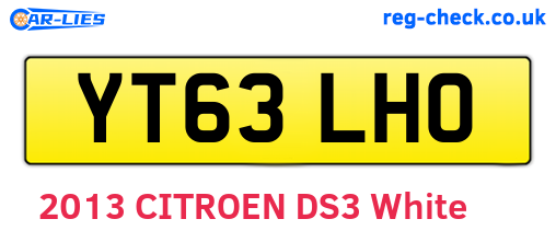 YT63LHO are the vehicle registration plates.