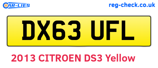 DX63UFL are the vehicle registration plates.