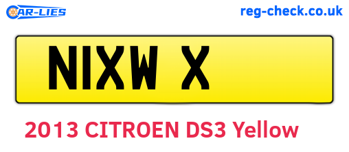 N1XWX are the vehicle registration plates.