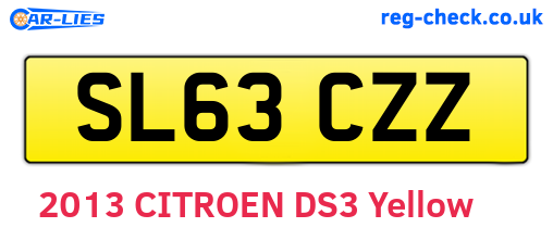 SL63CZZ are the vehicle registration plates.