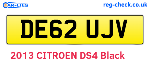 DE62UJV are the vehicle registration plates.
