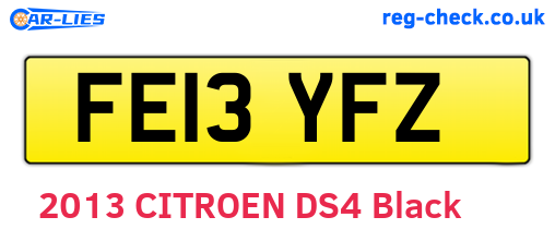 FE13YFZ are the vehicle registration plates.