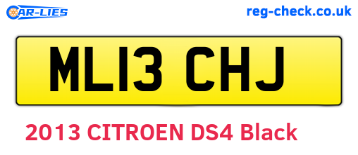 ML13CHJ are the vehicle registration plates.