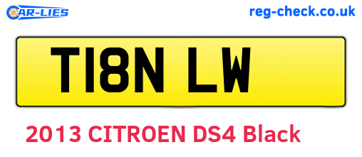 T18NLW are the vehicle registration plates.