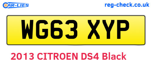 WG63XYP are the vehicle registration plates.