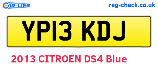 YP13KDJ are the vehicle registration plates.