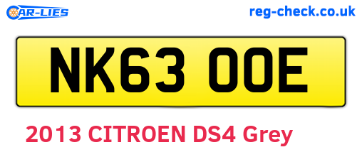 NK63OOE are the vehicle registration plates.