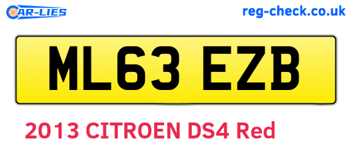 ML63EZB are the vehicle registration plates.