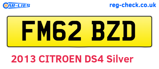 FM62BZD are the vehicle registration plates.