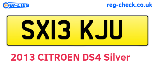 SX13KJU are the vehicle registration plates.