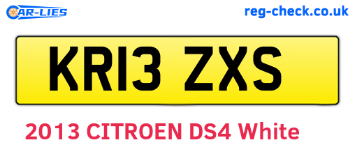 KR13ZXS are the vehicle registration plates.