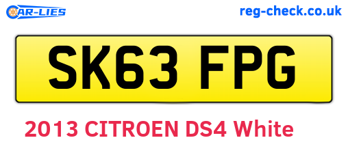 SK63FPG are the vehicle registration plates.
