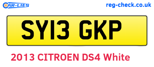 SY13GKP are the vehicle registration plates.