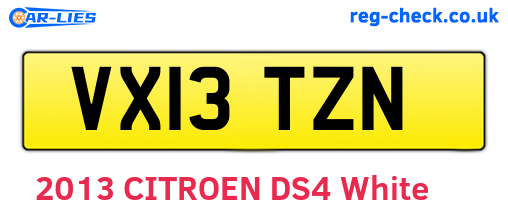 VX13TZN are the vehicle registration plates.