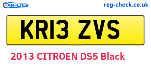 KR13ZVS are the vehicle registration plates.