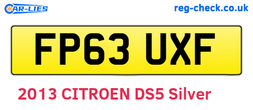 FP63UXF are the vehicle registration plates.