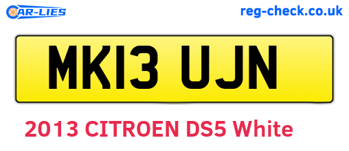 MK13UJN are the vehicle registration plates.