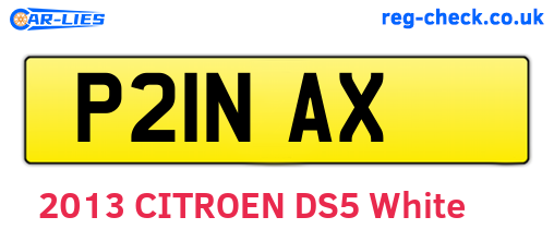 P21NAX are the vehicle registration plates.