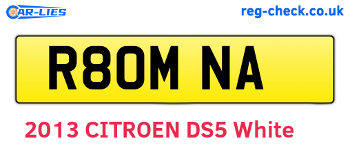 R80MNA are the vehicle registration plates.