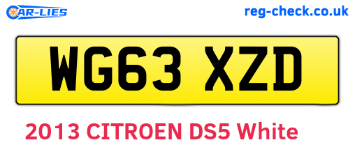 WG63XZD are the vehicle registration plates.