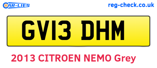 GV13DHM are the vehicle registration plates.
