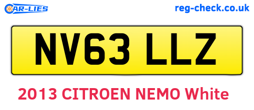 NV63LLZ are the vehicle registration plates.