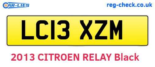 LC13XZM are the vehicle registration plates.
