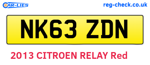 NK63ZDN are the vehicle registration plates.