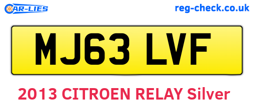 MJ63LVF are the vehicle registration plates.