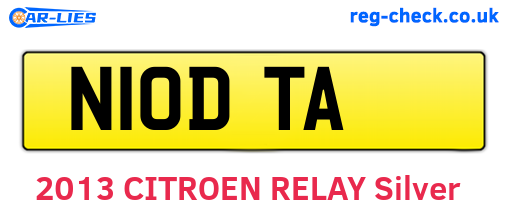 N10DTA are the vehicle registration plates.