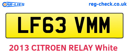 LF63VMM are the vehicle registration plates.