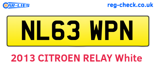 NL63WPN are the vehicle registration plates.
