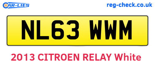 NL63WWM are the vehicle registration plates.