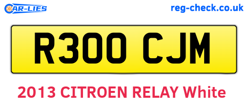 R300CJM are the vehicle registration plates.
