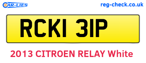 RCK131P are the vehicle registration plates.