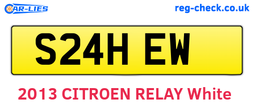 S24HEW are the vehicle registration plates.