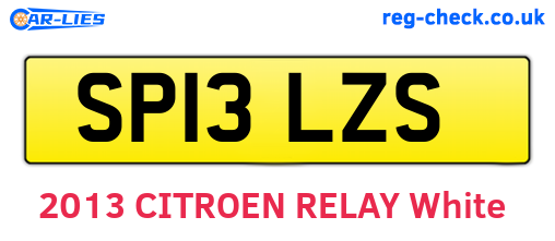 SP13LZS are the vehicle registration plates.