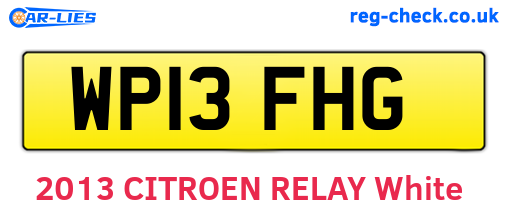 WP13FHG are the vehicle registration plates.