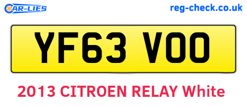 YF63VOO are the vehicle registration plates.