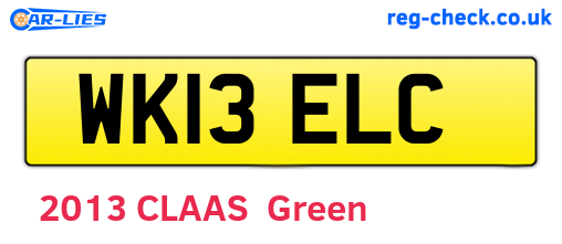 WK13ELC are the vehicle registration plates.