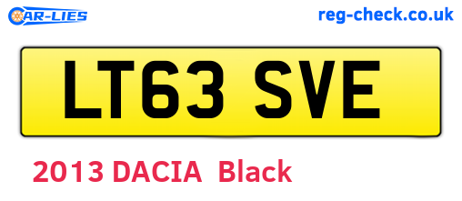 LT63SVE are the vehicle registration plates.