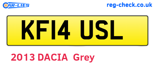 KF14USL are the vehicle registration plates.