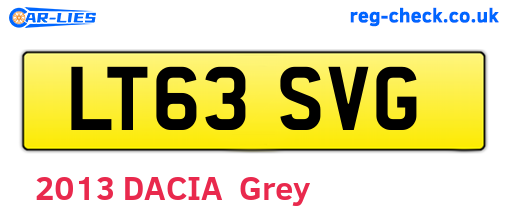 LT63SVG are the vehicle registration plates.