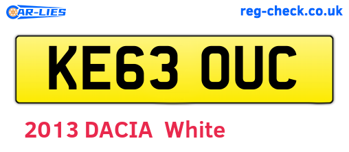 KE63OUC are the vehicle registration plates.